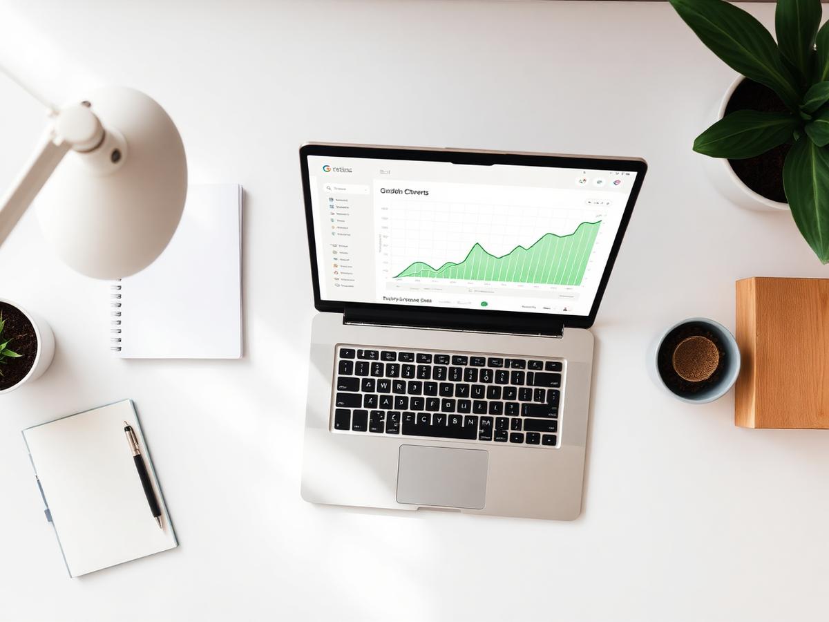 Business owner reviewing revenue growth dashboard